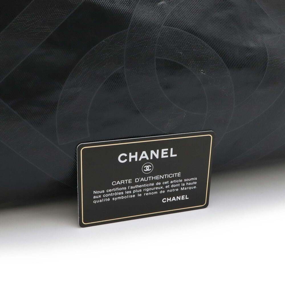 CHANEL Black Coated Canvas Logo Shoulder Bag - Picture 9 of 9